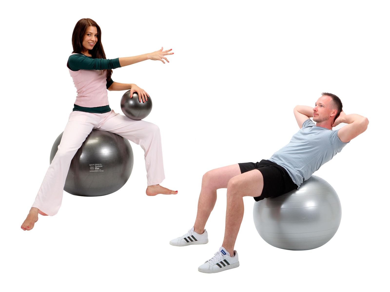 Gymnic Classic Plus Burst-Resistant Exercise Ball, Blue (65 cm) - Image 4