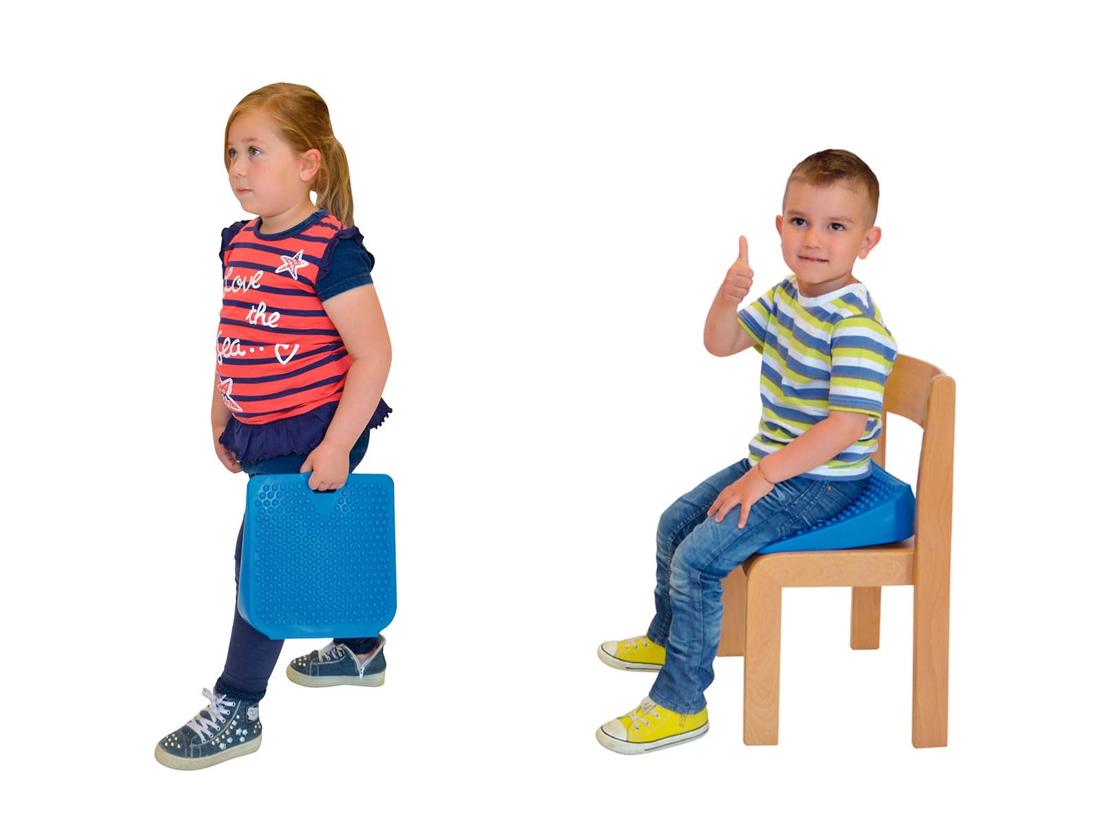 Gymnic Movin' Sit Jr. Inflatable Seat Cushion, Blue, 10 L X 10 W in - 8909 - Image 3