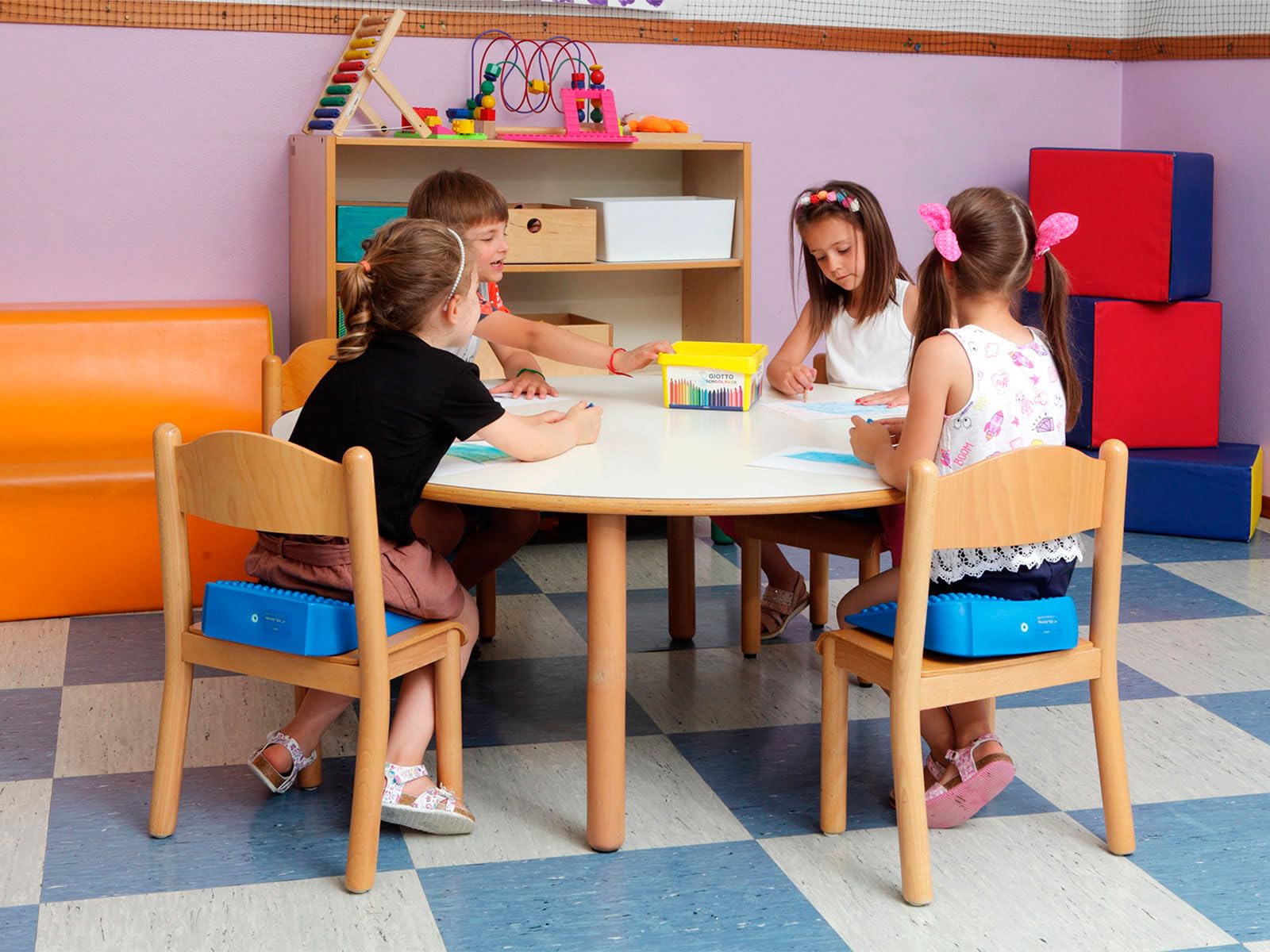 Gymnic Movin' Sit Jr. Inflatable Seat Cushion, Blue, 10 L X 10 W in - 8909 - Image 5