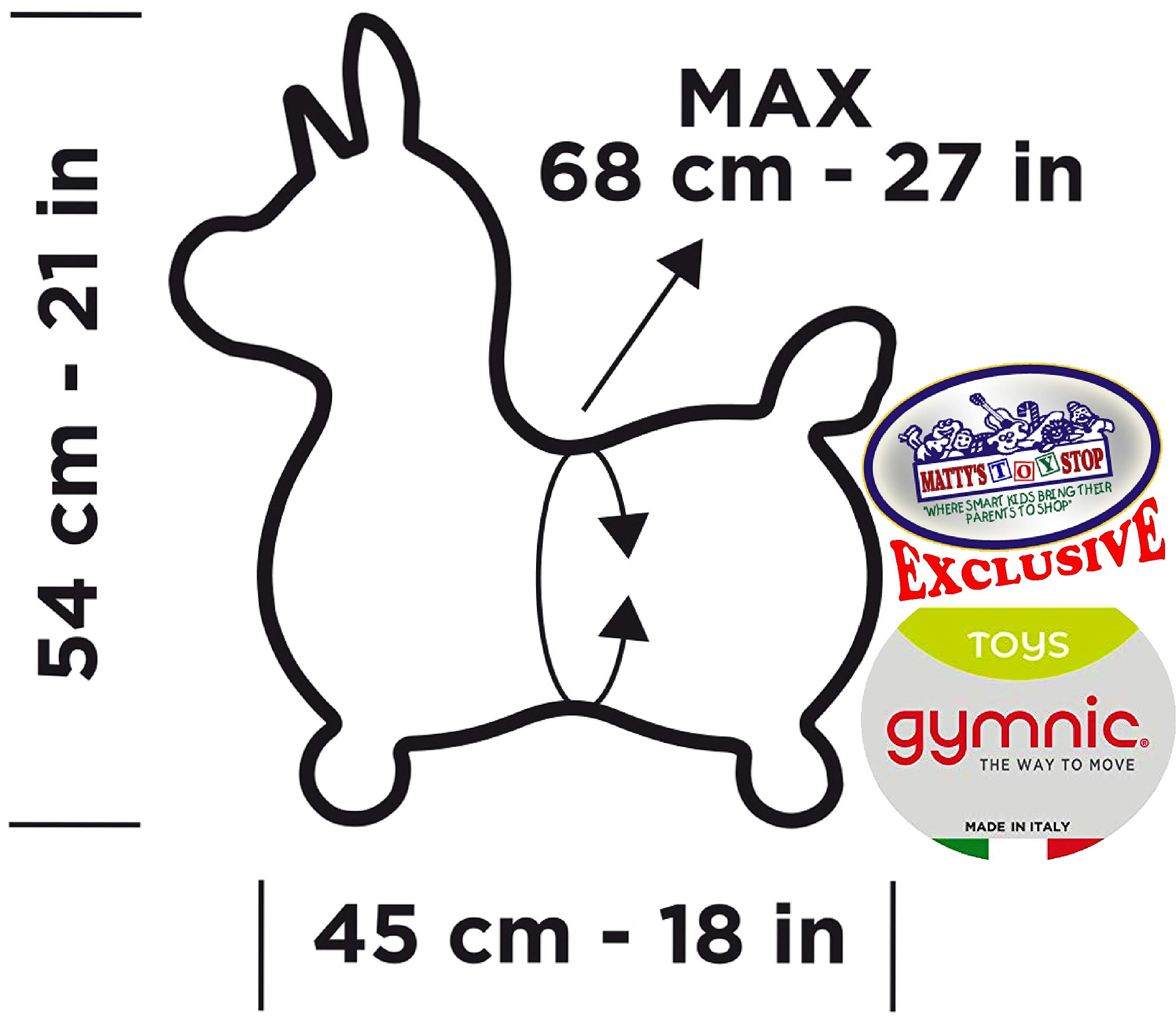 Gymnic Rody Magical Unicorn Inflatable Bounce & Ride, Matty's Toy Stop Exclusive White Multi-Color (6924) with Pump Included - Image 4