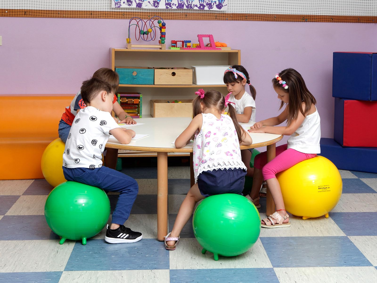 Gymnic Sit 'N' Gym Jr. Sitting 35cm Ball (Green) - Image 3