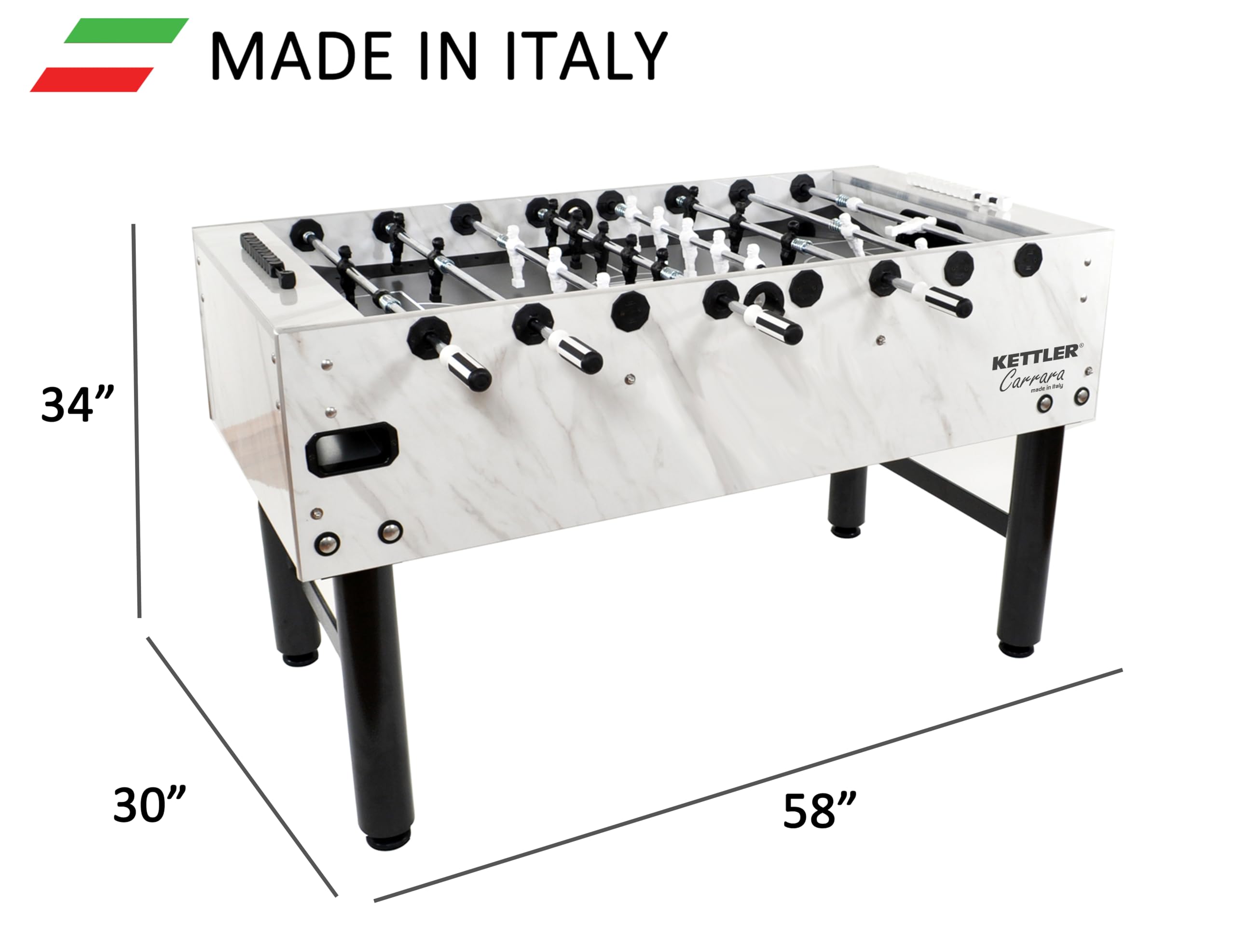 KETTLER Carrara Outdoor Foosball Table with 360 Degree Goalie Rotation, 5 Resin Balls, 5 Cork Balls and Premium Storage Cover - Image 3