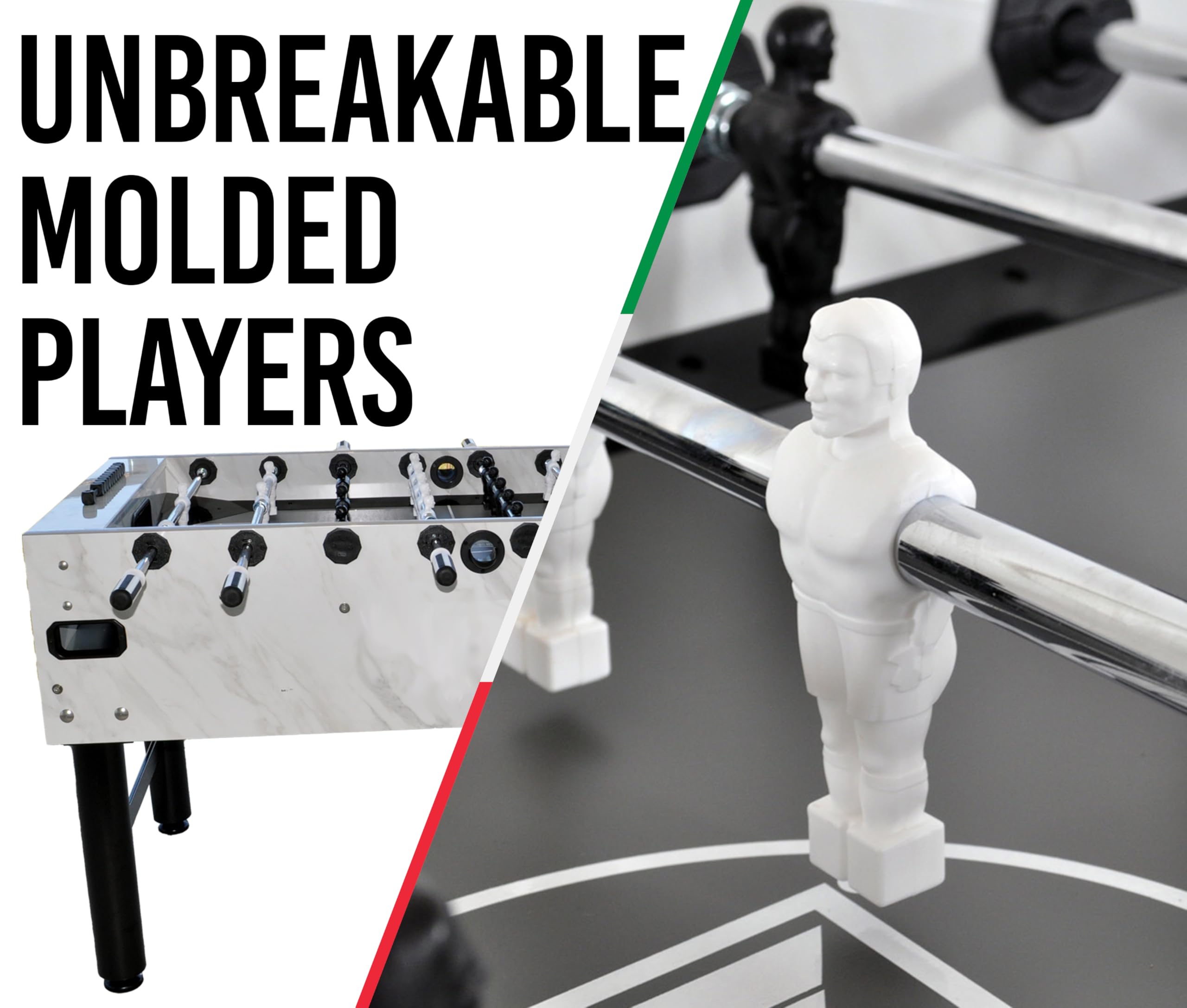 KETTLER Carrara Outdoor Foosball Table with 360 Degree Goalie Rotation, 5 Resin Balls, 5 Cork Balls and Premium Storage Cover - Image 4