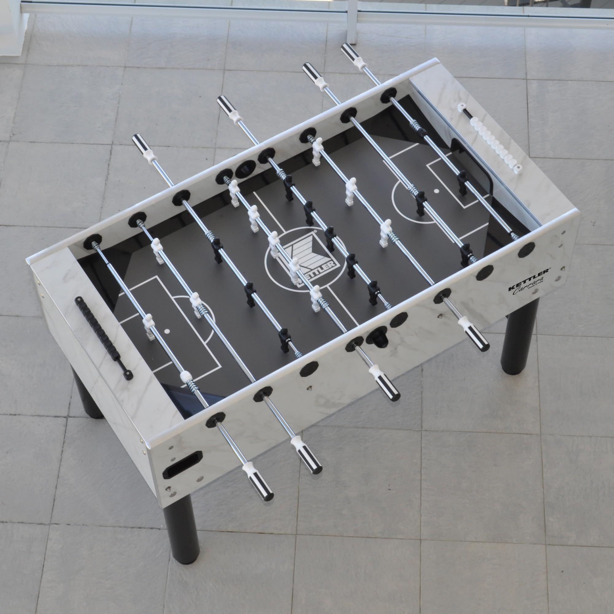 KETTLER Carrara Outdoor Foosball Table with 360 Degree Goalie Rotation, 5 Resin Balls, 5 Cork Balls and Premium Storage Cover - Image 5
