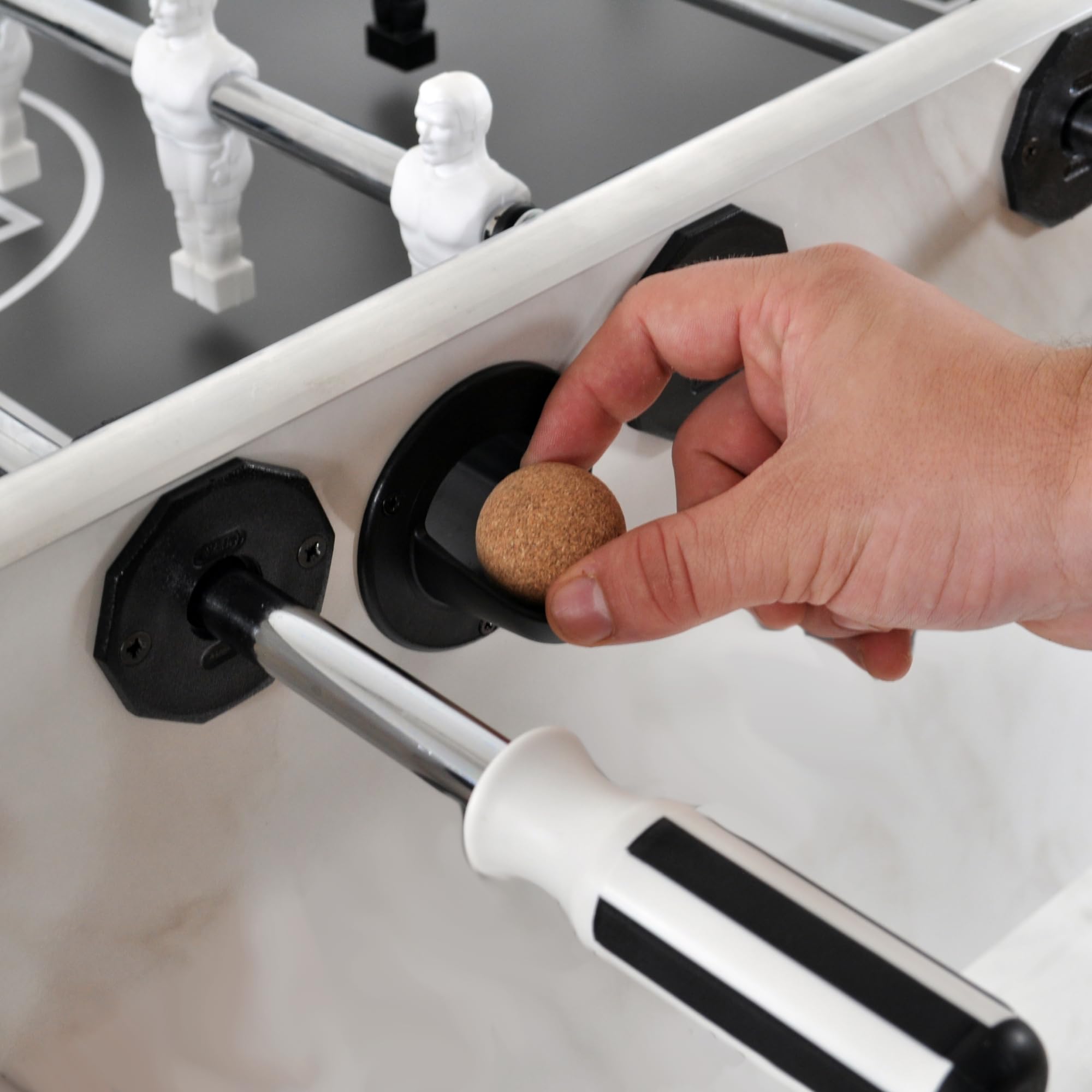 KETTLER Carrara Outdoor Foosball Table with 360 Degree Goalie Rotation, 5 Resin Balls, 5 Cork Balls and Premium Storage Cover - Image 6