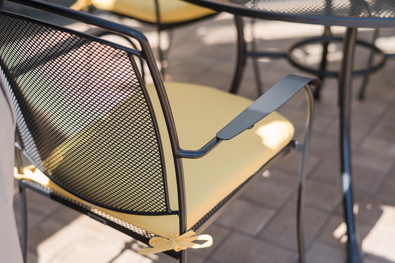 KETTLER Henley 7-Piece Wrought Iron Mesh Dining Set - Image 4