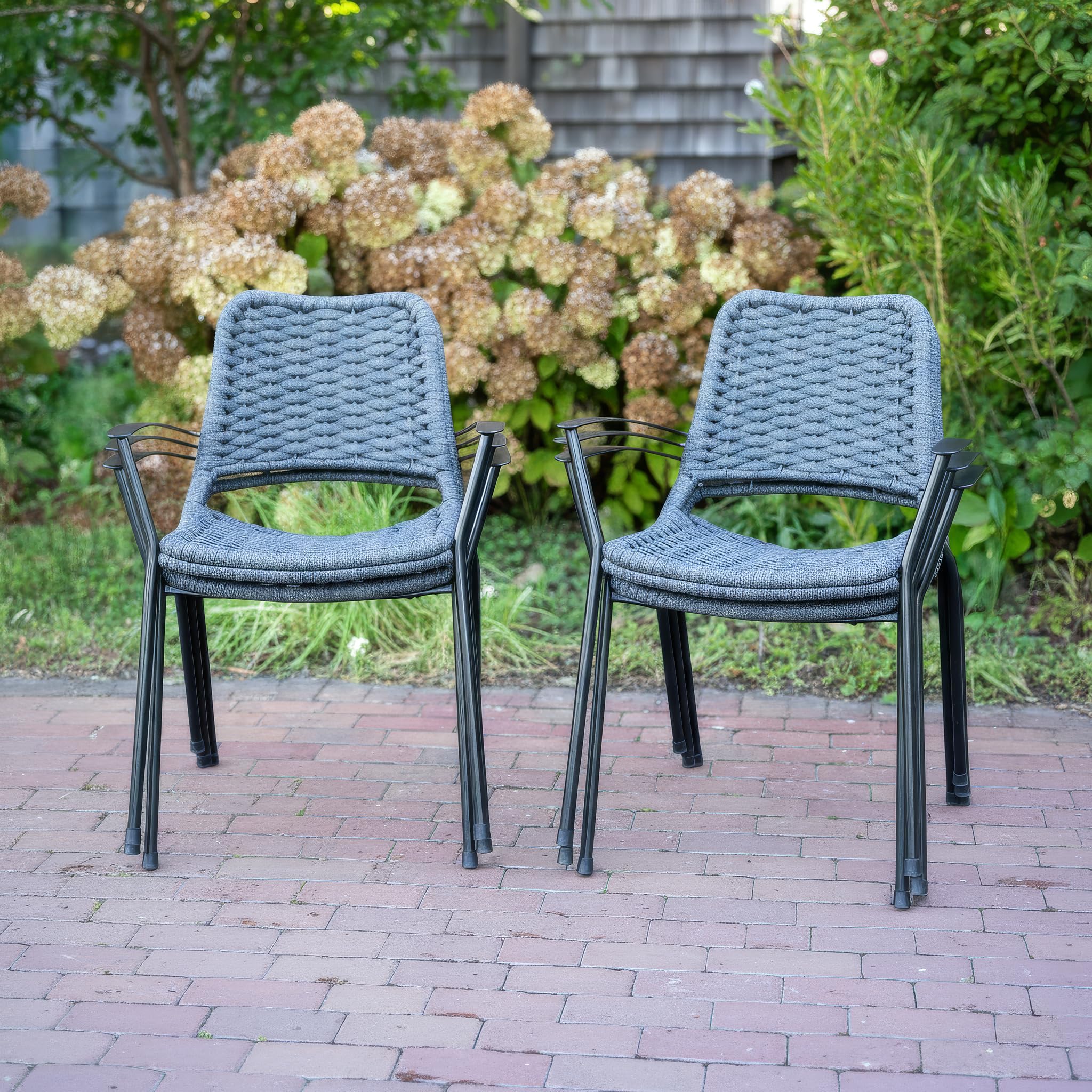 KETTLER Metro Rope Stackable Arm Chair Set (4) - Image 6