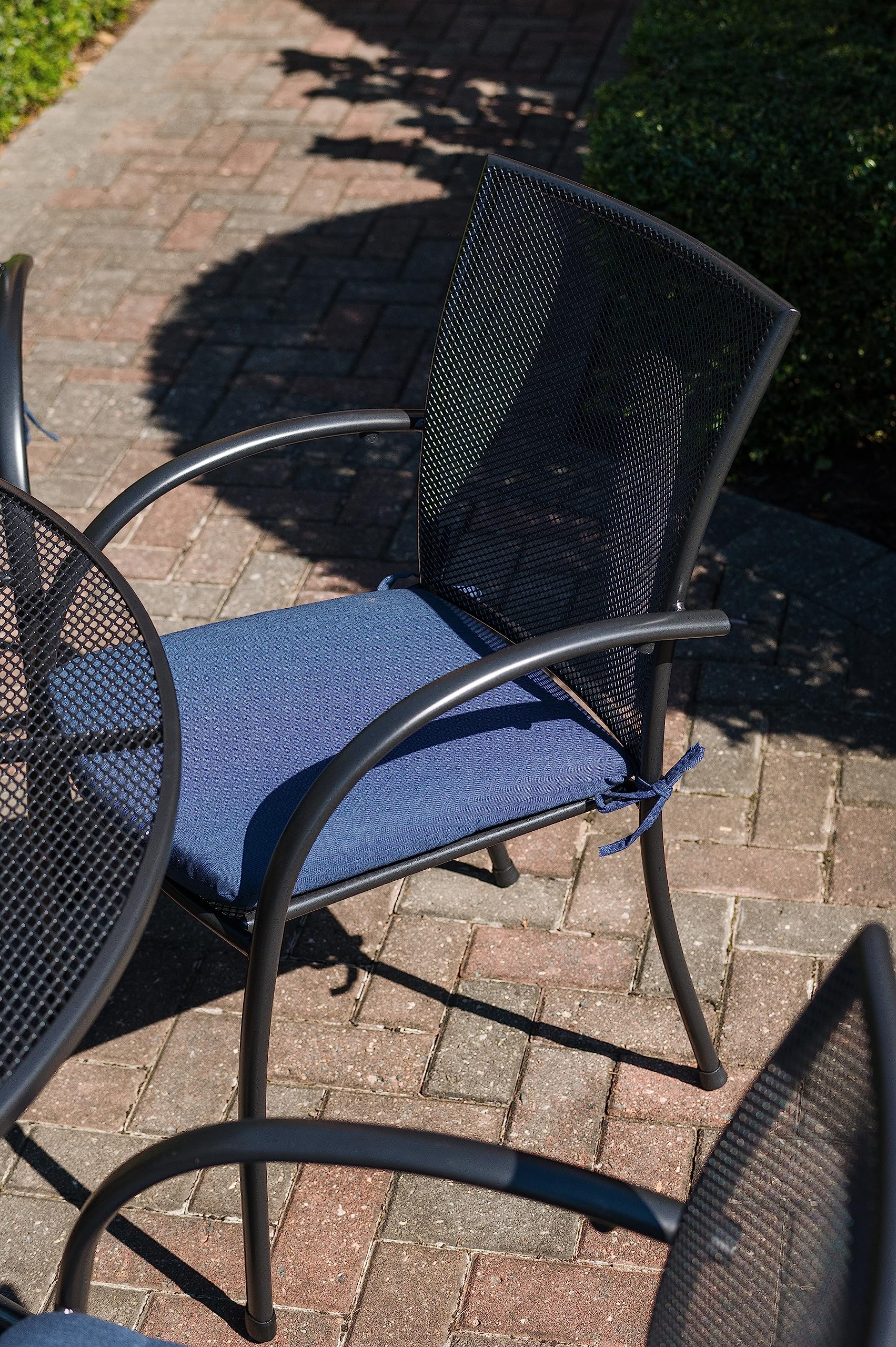 KETTLER Pilano Wrought Iron Mesh Arm Chair - Set of 4 - Image 5