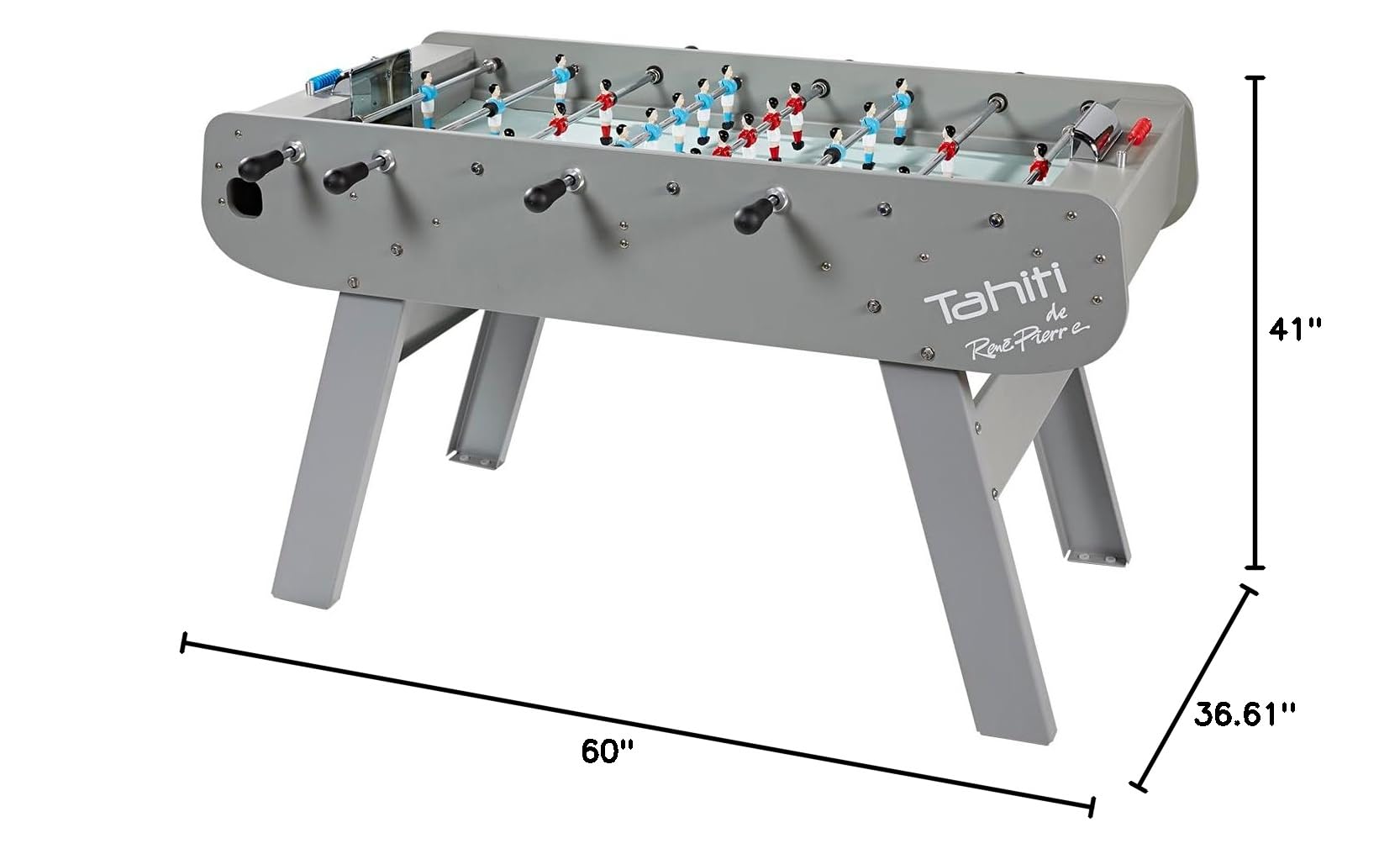 René Pierre Outdoor Foosball Table - Tahiti. Designed with Safety Telescoping Rods with Ergonomic Handles and 2 Single Goalies - Image 10