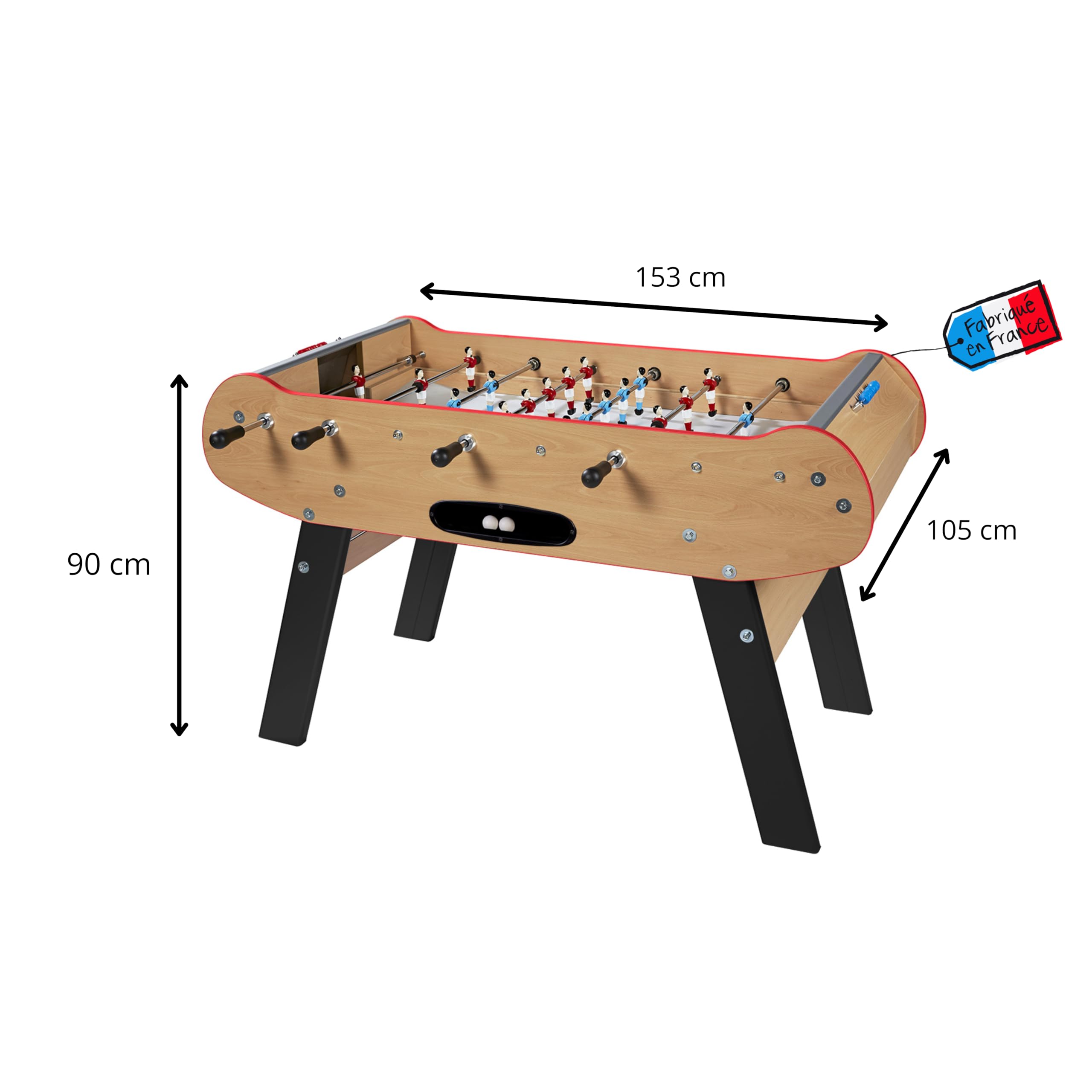 Rene Pierre – Baby Football Leader – Made in France – 168 x 98 x 44 cm – Beech – Black - Image 6