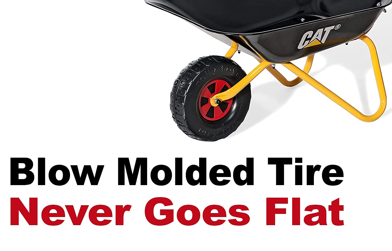 Rolly CAT Kids Wheelbarrow Ride On - Rust-Resistant Seamless Steel Tub with Rubber Hand Grips - Image 6