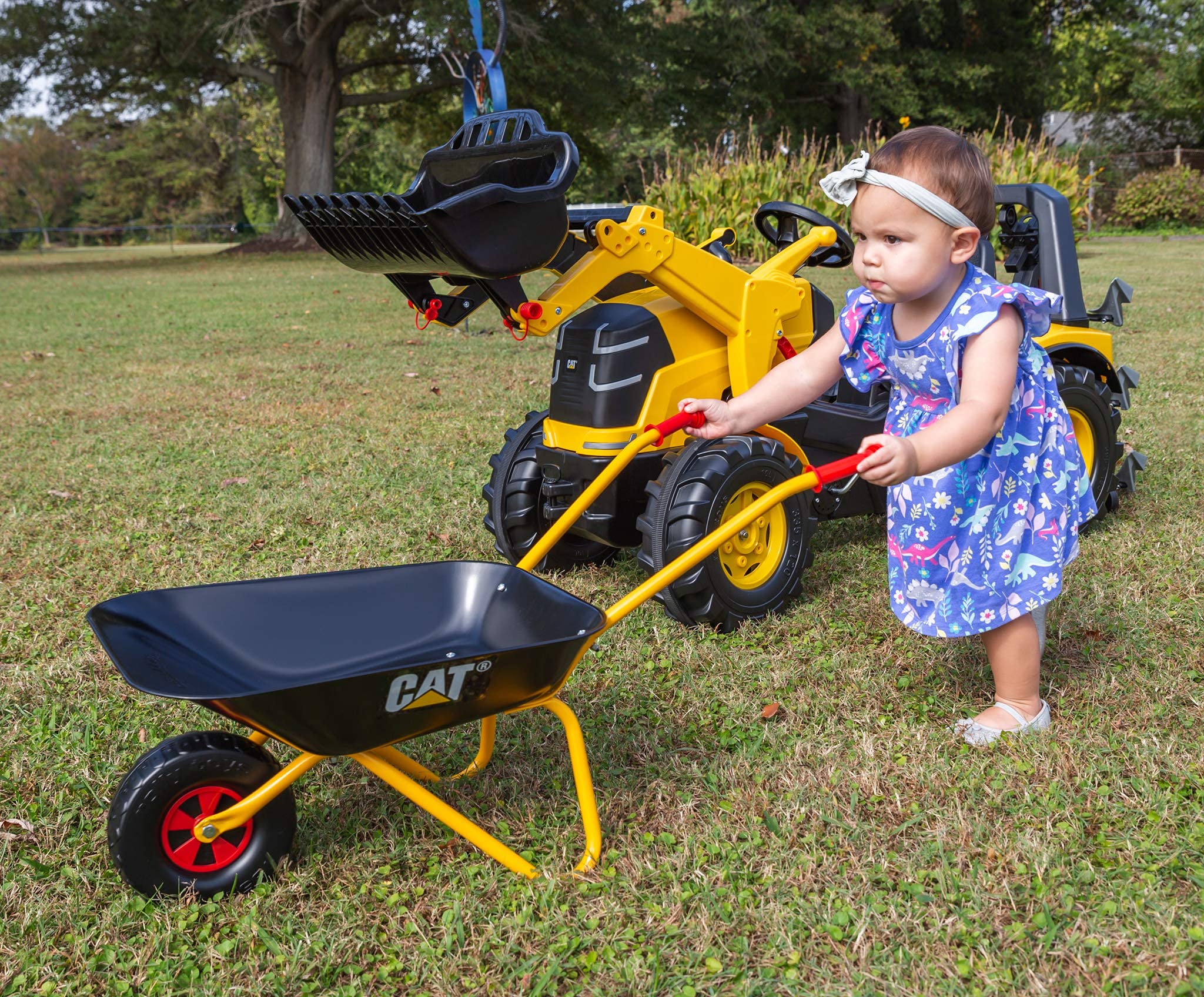 Rolly CAT Kids Wheelbarrow Ride On - Rust-Resistant Seamless Steel Tub with Rubber Hand Grips - Image 8