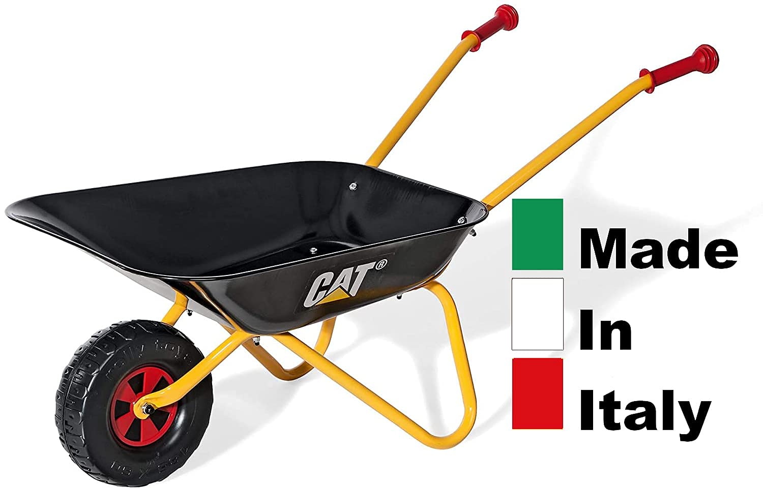 Rolly CAT Kids Wheelbarrow Ride On - Rust-Resistant Seamless Steel Tub with Rubber Hand Grips - Image 9