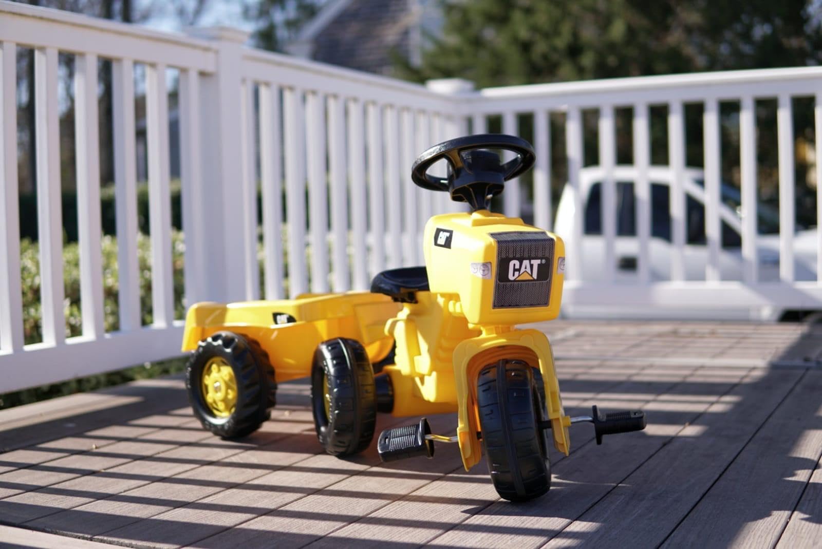 ROLLY TOYS CAT 3-Wheeled Pedal Tractor with Trailer - Image 4