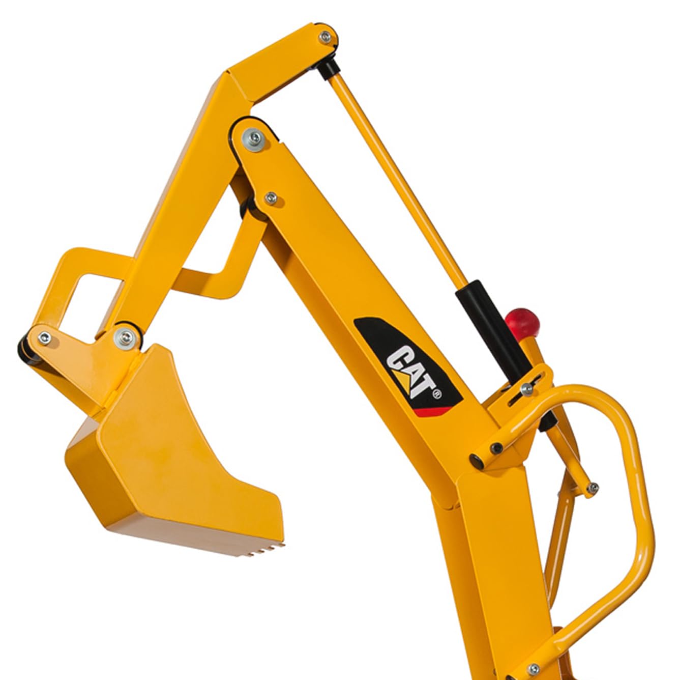 rolly toys CAT Construction Ride-On: Metal 360-Degree Excavator Digger with Traction Treads, Youth Ages 3+ Yellow, 38"(H) x 18"(W) x 34"(D) - Image 4