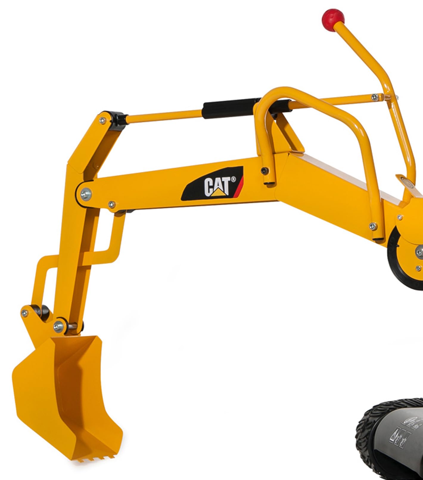 rolly toys CAT Construction Ride-On: Metal 360-Degree Excavator Digger with Traction Treads, Youth Ages 3+ Yellow, 38"(H) x 18"(W) x 34"(D) - Image 6